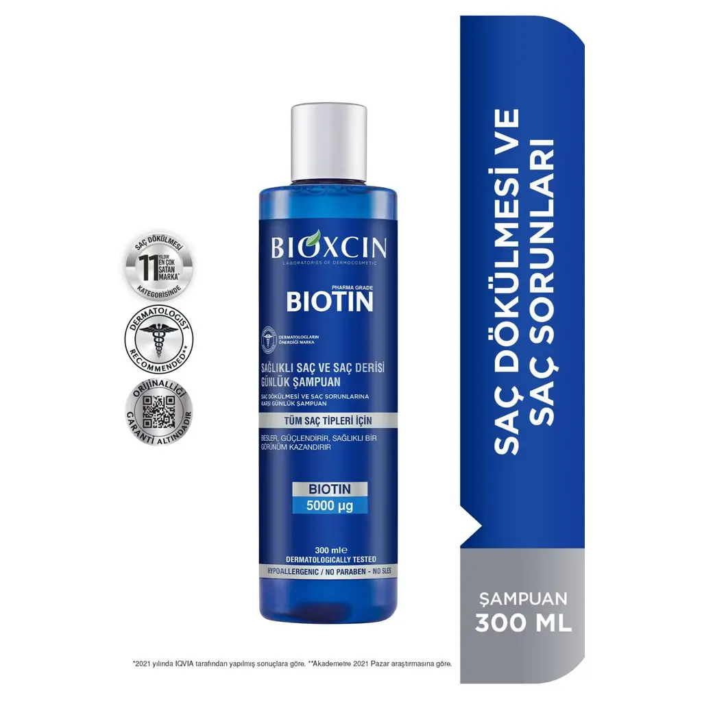 Bioxcin Biotin Şampuan 300 Ml Tüm Saç Tipleri - Hassas Saçlar Için