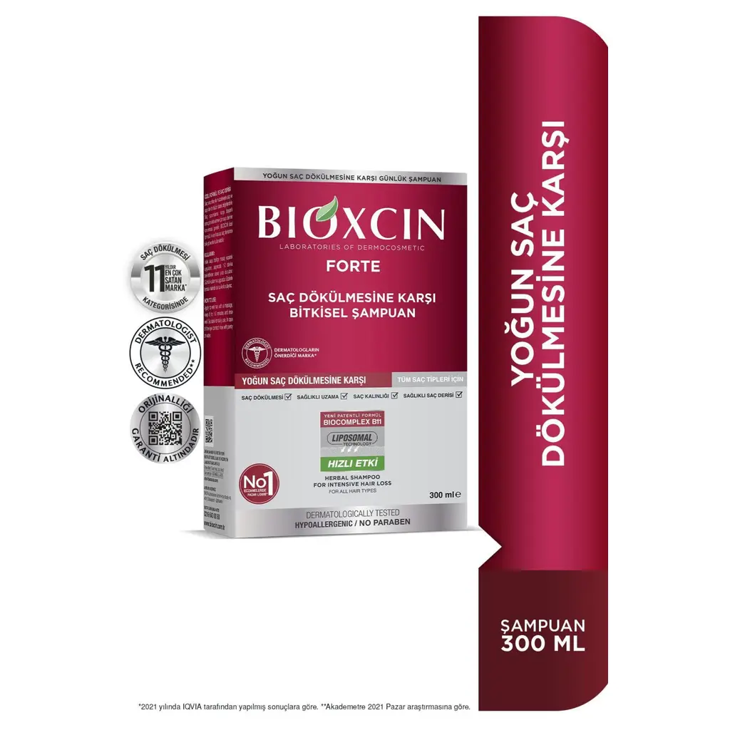 Bioxcin Forte Şampuan 300 Ml - Yoğun Dökülme Karşıtı Şampuan