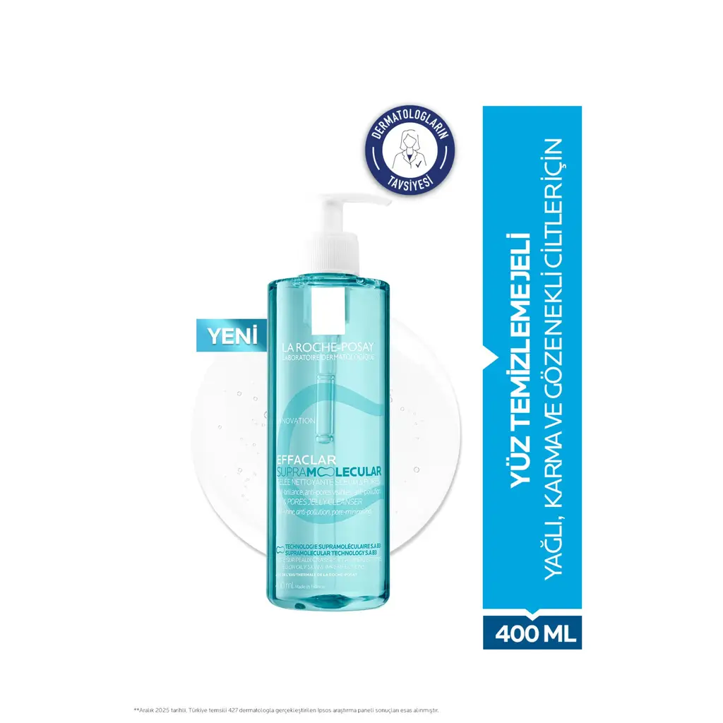 La Roche Posay Effaclar Supramolecular Gözenek Ve Yağlanma Karşıtı Yüz Temizleme Jeli 400 ml