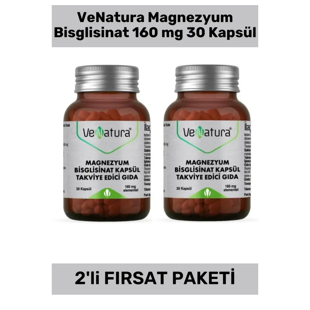VeNatura Magnezyum Bisglisinat 30 Kapsül 2 Adet