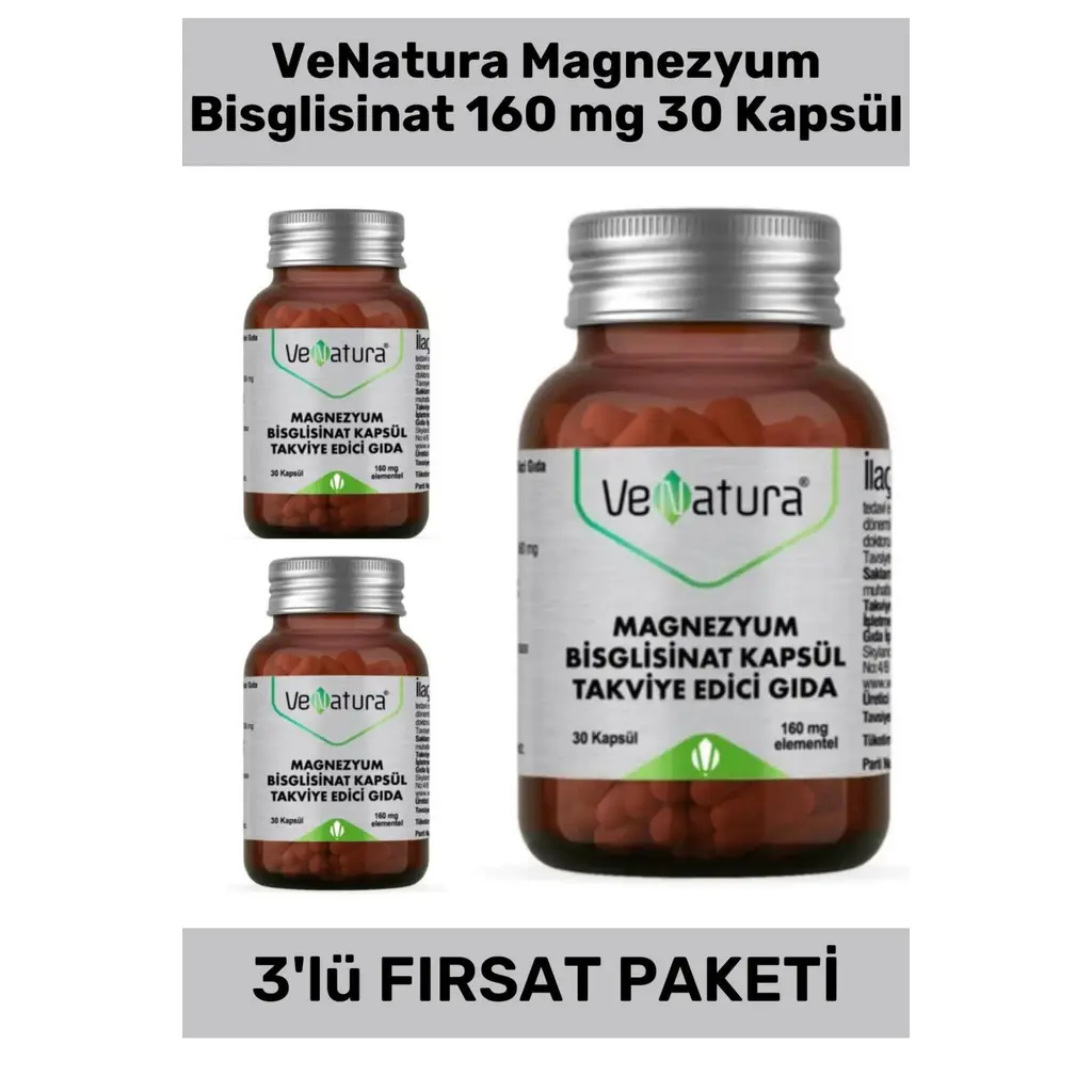 VeNatura Magnezyum Bisglisinat 30 Kapsül 3 Adet