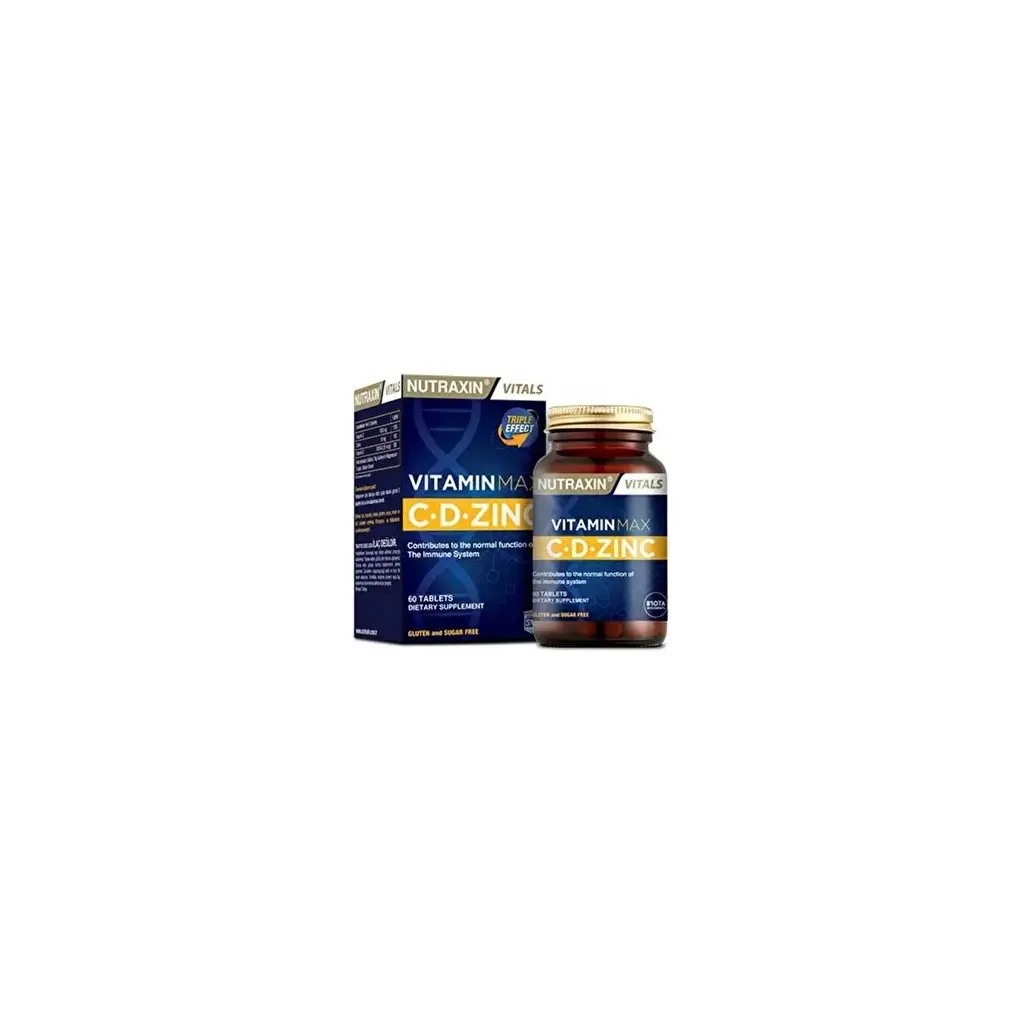 Nutraxin Vitamin Max C + D Zinc 60 Tablet