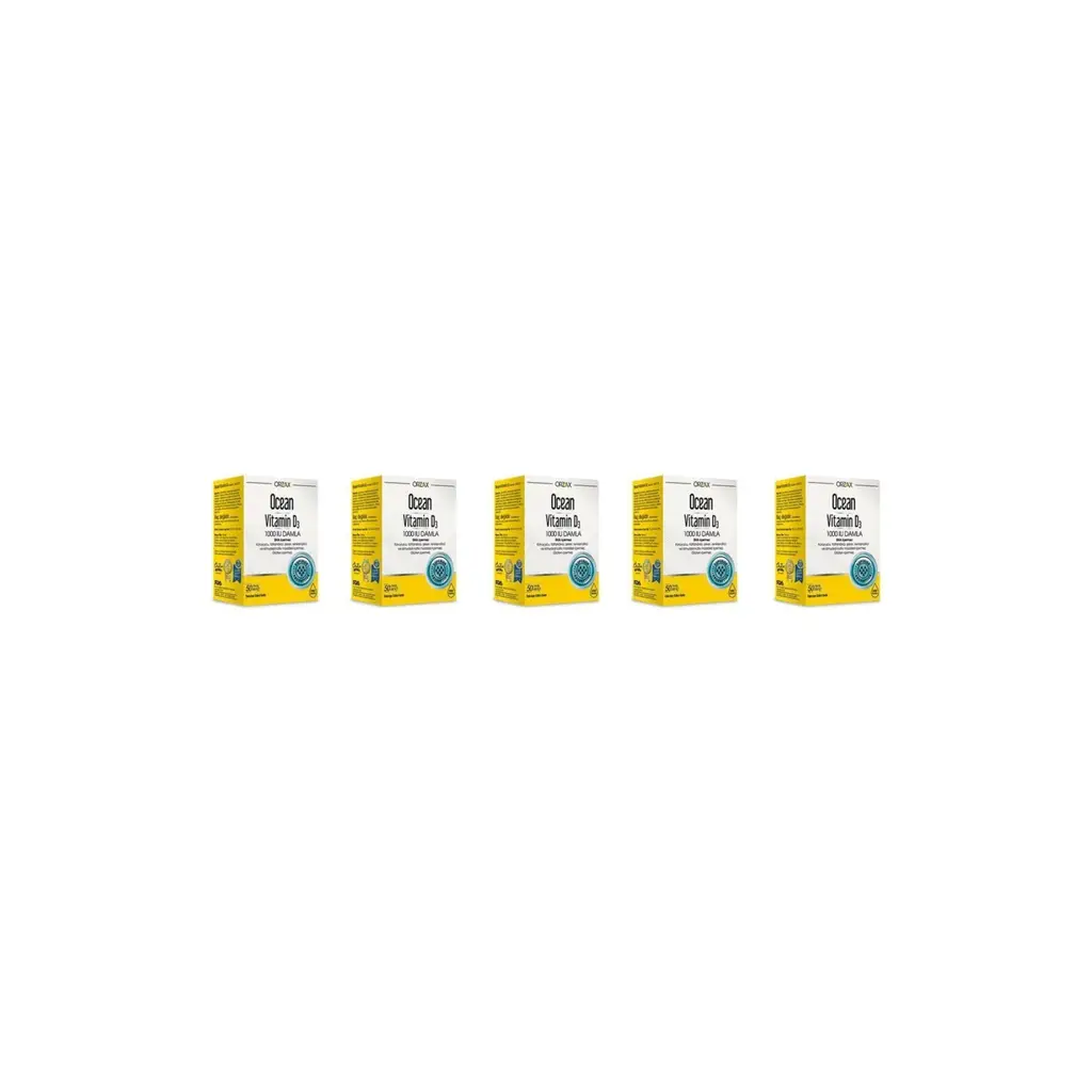 Ocean Vitamin D3 1000 Iu Damla 50 Ml 5 Adet