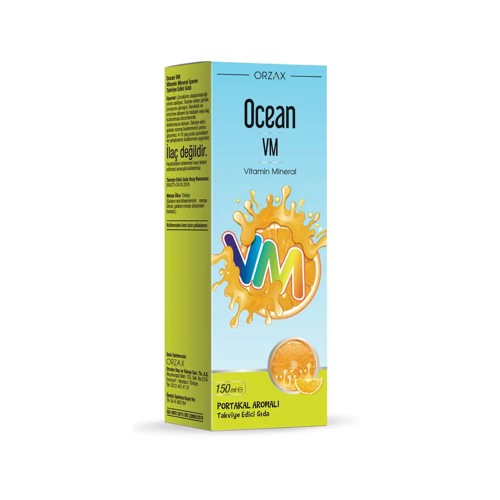 Ocean Vm Portakal Aromalı Şurup 150 ml