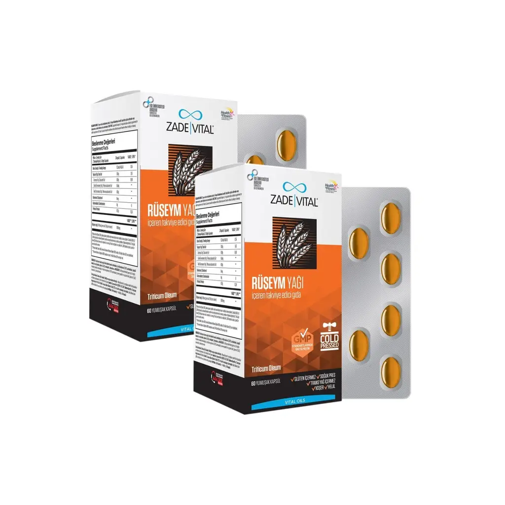 Zade Vital Ruşeym Yağı 60 Yumuşak Kapsül 2 Adet
