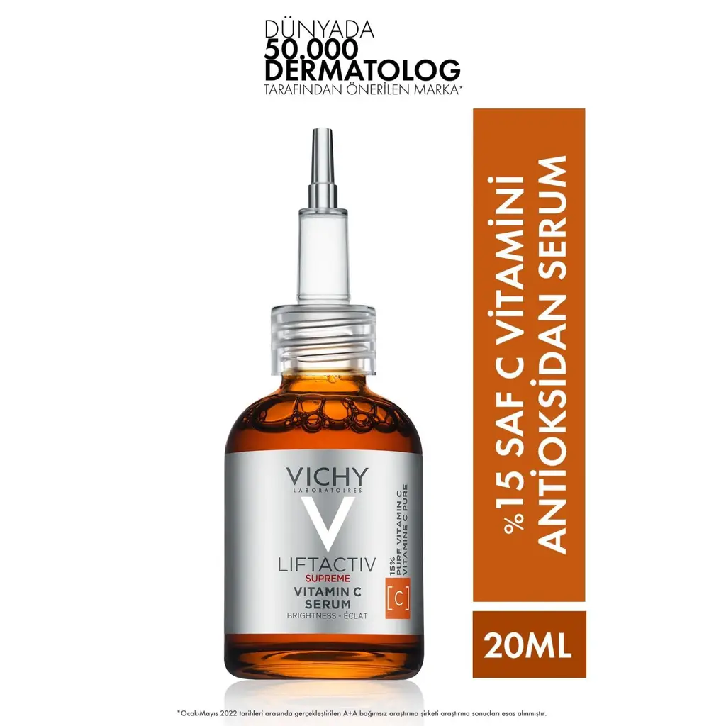 Vichy Liftactiv Supreme %15 Saf C Vitamini Aydınlatıcı Antioksidan Serum 20 Ml
