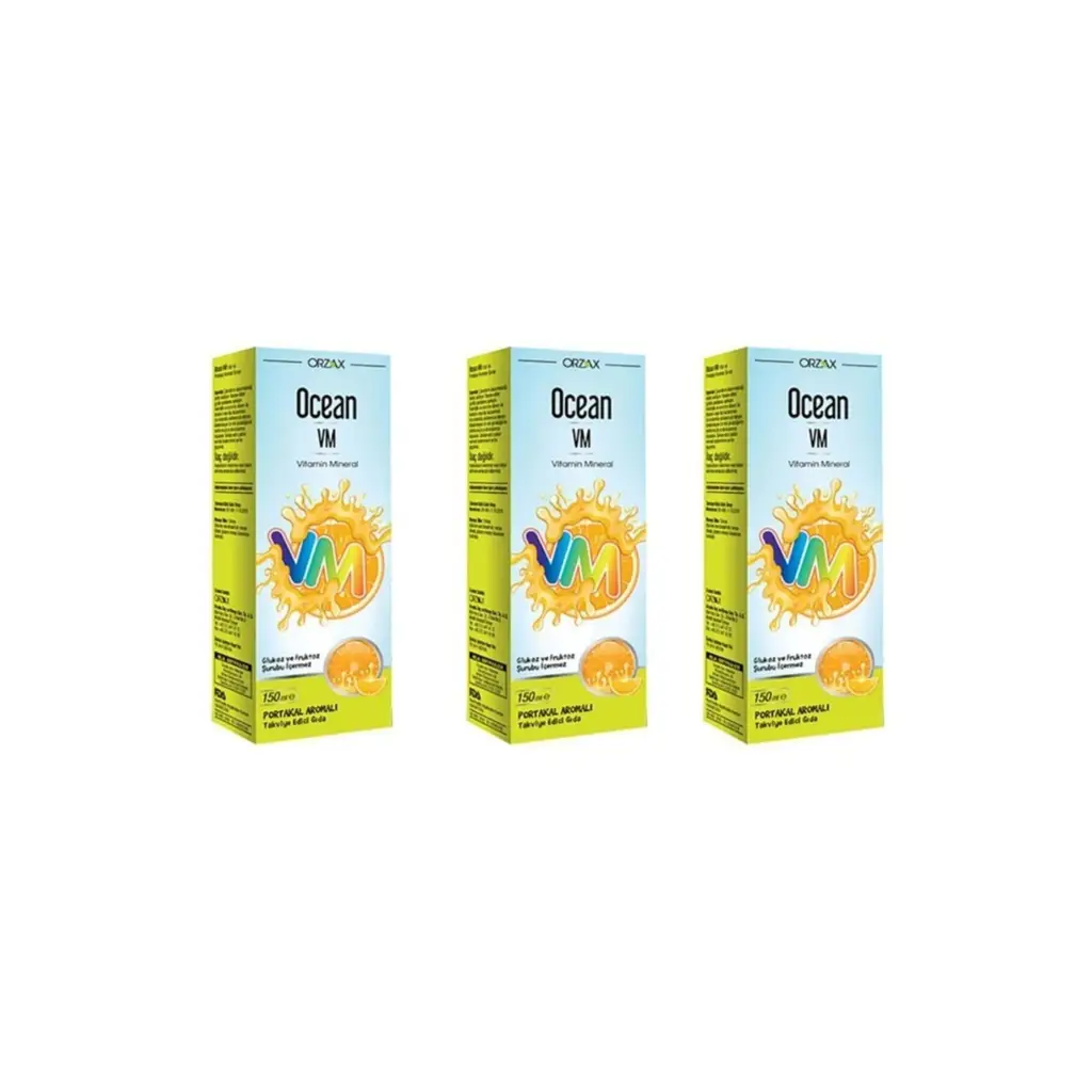 Ocean Vm Portakal Aromalı Şurup 150 ml 3 Adet
